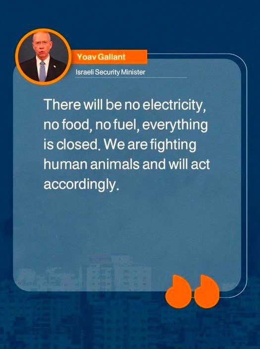 THE TRUTH: ISRAELI SECURITY MINISTER CALLS PALESTINIANS HUMAN ANIMALS